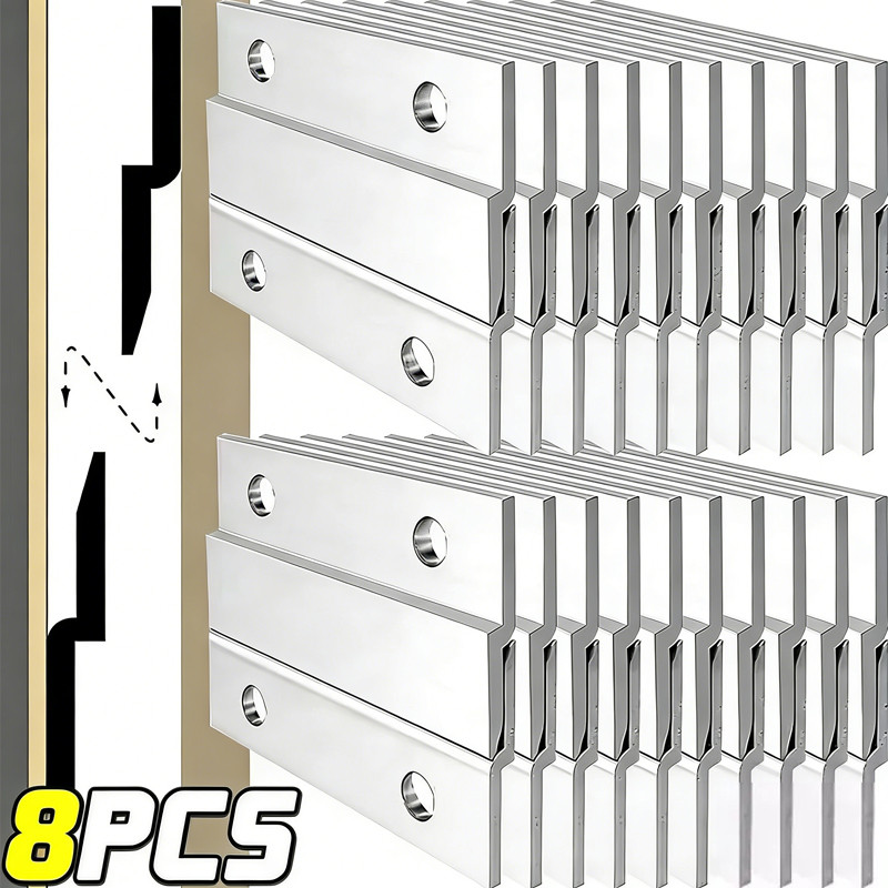 2/4/8 ชิ้น Universal French Cleat Picture Hanger / Aluminium Z Hanger Interlocking Wall Mounting Bra