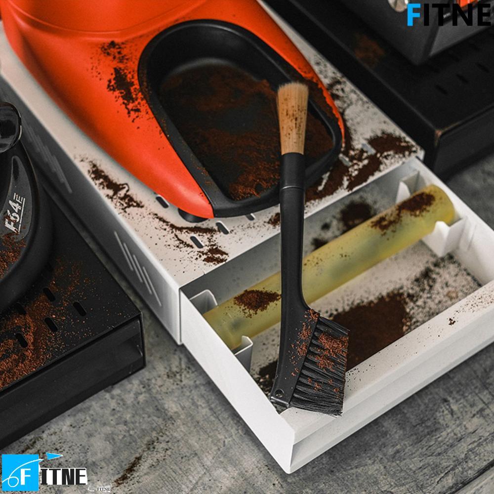 FITNE เครื่องมือทําความสะอาด PP Handle Double Head Dual Purpose Coffee Crusher Brush
