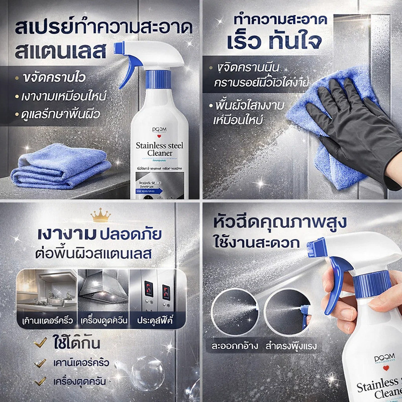 เงางามเหมือนใหม่ น้ำยาทำความสะอาดสแตนเลส รูปที่ 5