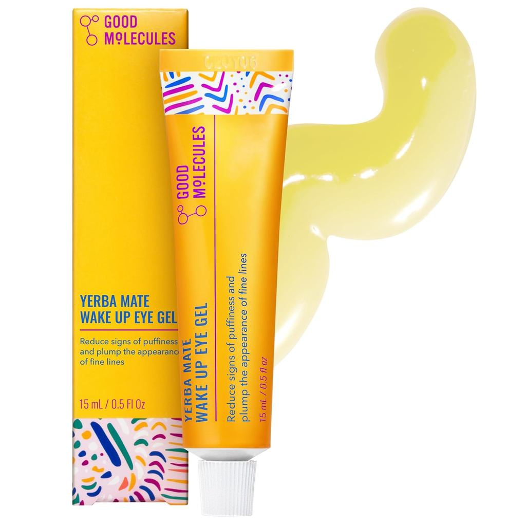 ดี Molecules Yerba Mate Wake Up Eye Gel - Hydrating Under Eye Gel Cream with Hyaluronic Acid and Caf