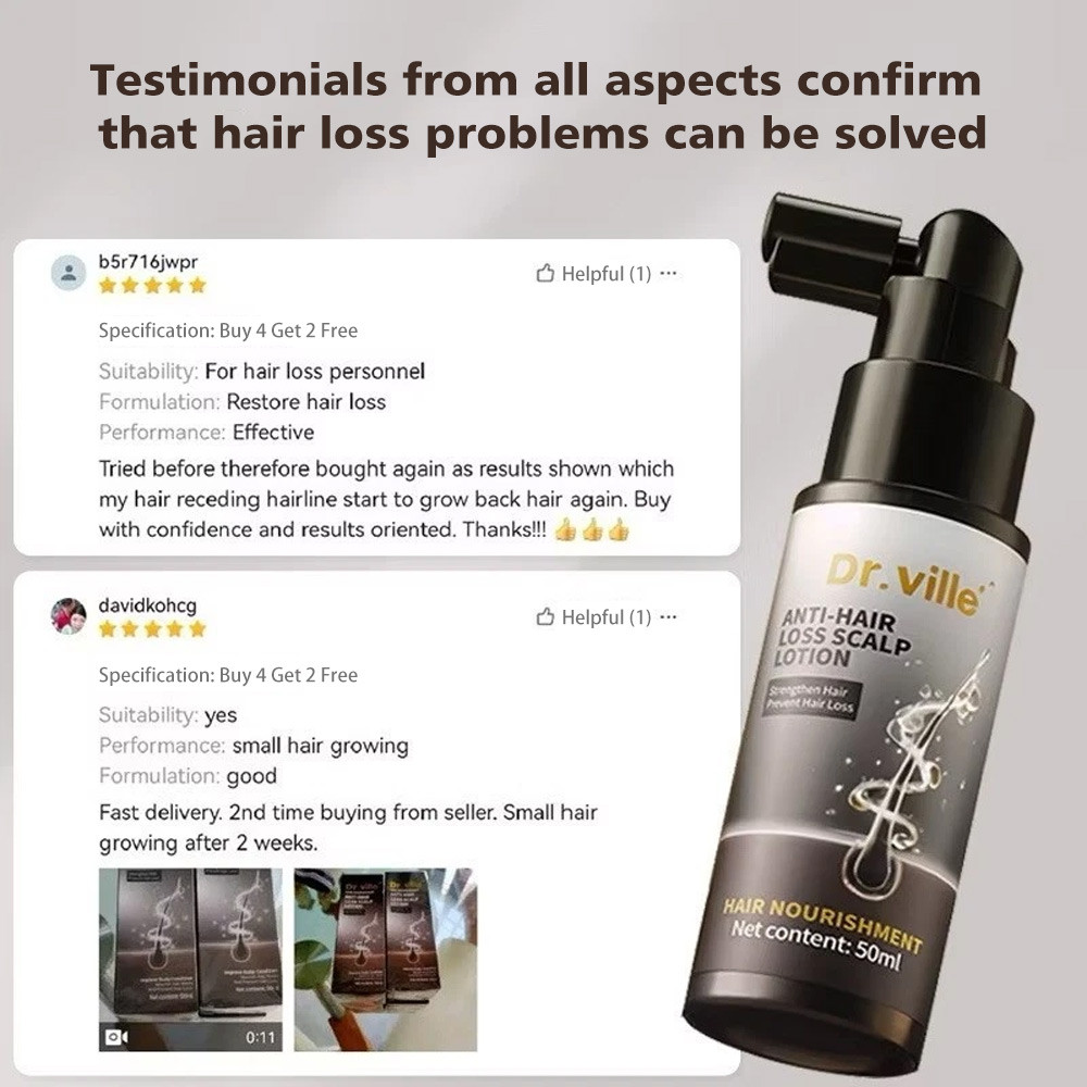 Dr.ville Hair Tonic Hair Grow Serum Anti Hair Loss 50ML - เครื่องประดับผม