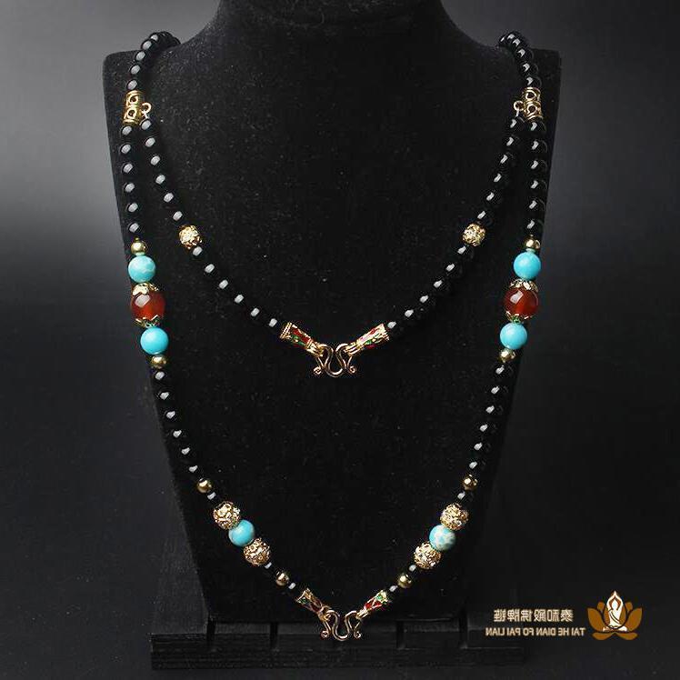 พระพุทธรูป Bless Companion ประเทศไทยพระพุทธรูป Amulet CHAIN คู่แขวนสองสร้อยคอแขวนเชือก Agate คริสตัล