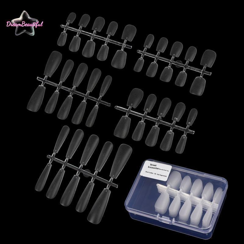 <DBFl-t> เคล็ดลับเล็บปลอมใสบางพิเศษ 100 ชิ้นกดบนชุดดูธรรมชาติ DIY Salon Home Nails สําหรับสุภาพสตรีใหม่