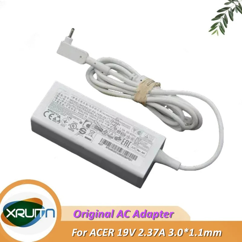 ของแท้สําหรับ Acer 19V 2.37A A13-045N2A 45W 3.0 มม.x 1.0 มม.แล็ปท็อปอะแดปเตอร์ AC Charger แหล่งจ่ายไ
