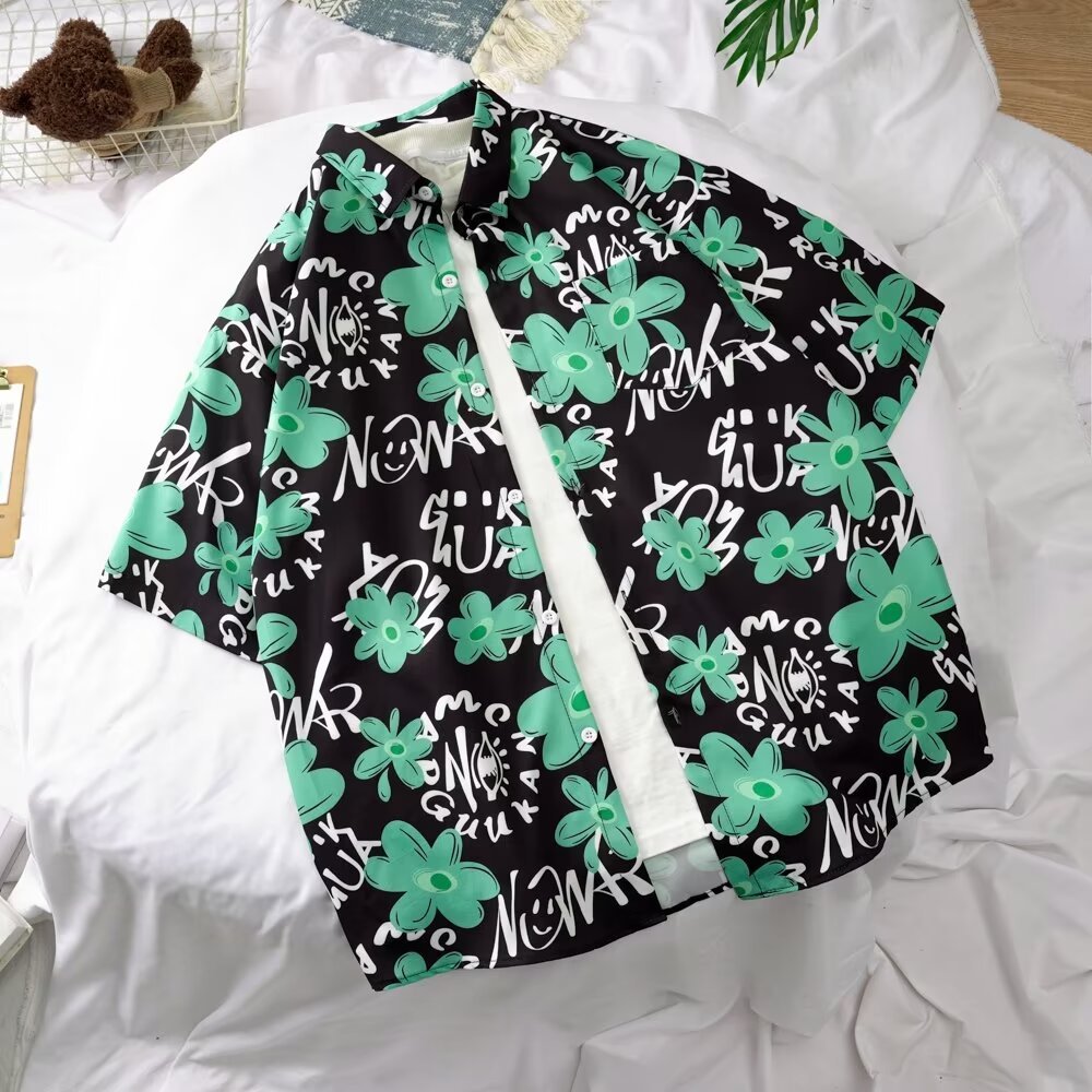 เสื้อเชิ้ต เสื้อเชิ้ตฮาวายชาย&หญิง ผ้าบางใส่สบาย M-3XL เทศกาลสงกรานต์