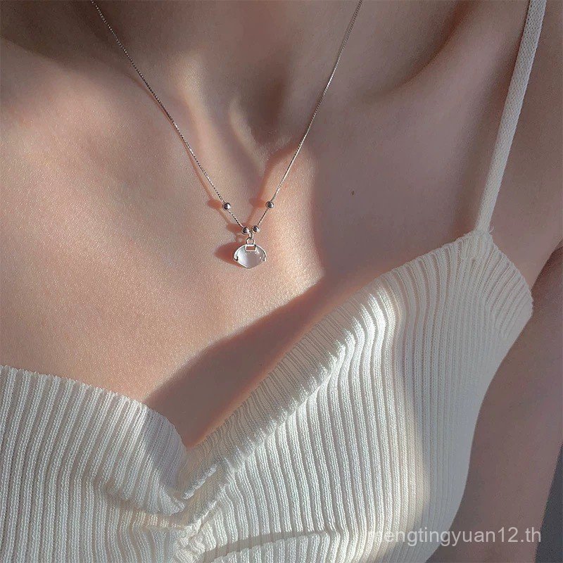 ปลอดภัยล็อคจี้สร้อยคอผู้หญิงสไตล์ใหม่ High-End Feeling All-Match Design Clavicle Chain สร้อยคอแฟชั่น