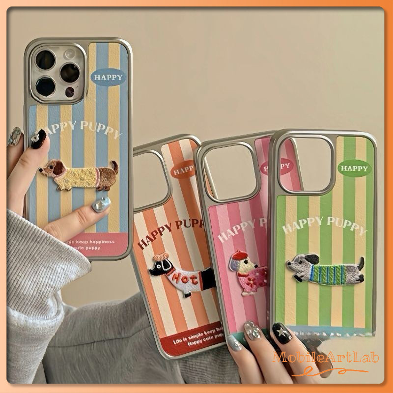 การ์ตูน เคสไอโฟน16 11 17 13 IPhone 14 12 8 15 17 Pro Max 11 8 7 Max XS XR X Plus SEพุดเดิ้ล ความสุข ลูกหมา น่ารักจัง เคส