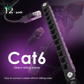 DeskPi RackMate Accessories 10 นิ้ว 0.5U CAT6 แผงแพทช์เครือข…