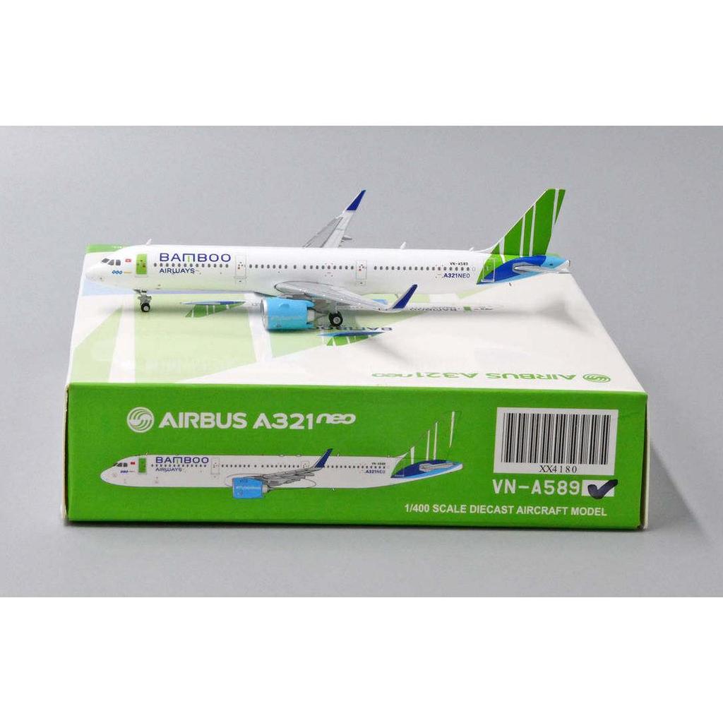 JC Wings XX4180 Vietnam Bamboo Airlines A321NEO VN-A589 1: 400 รุ่นโลหะผสม