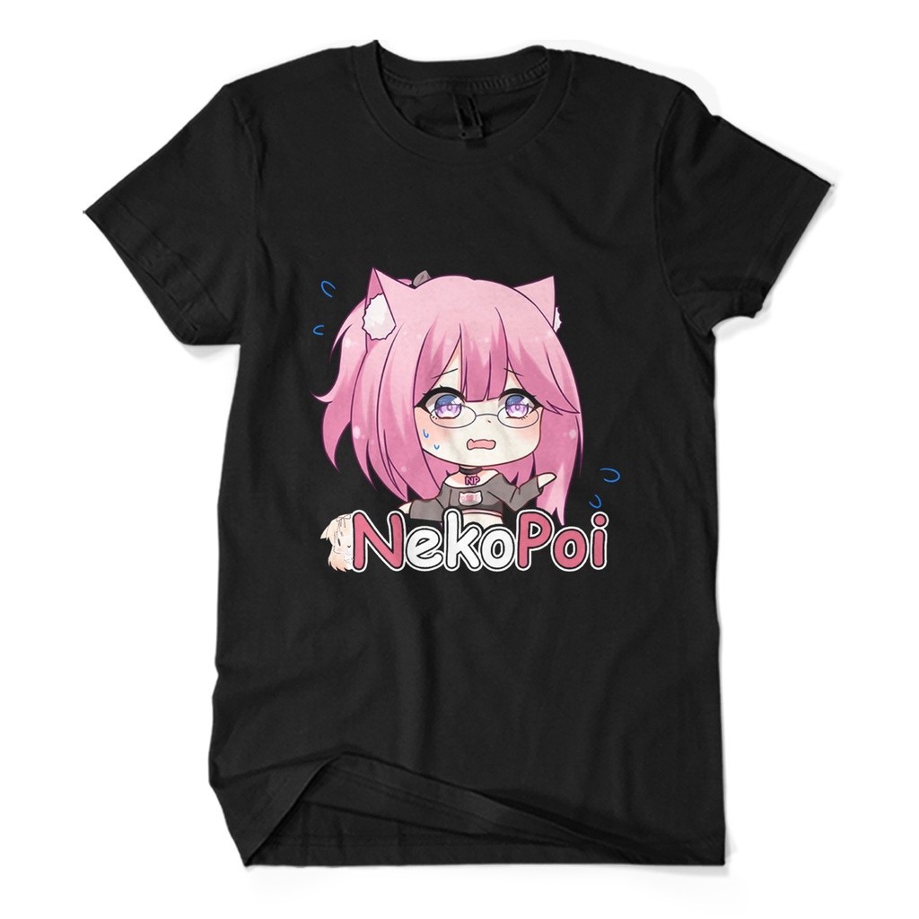 เสื้อยืด NEPHI PHELIA CHIBI NEKOPI - เสื้อยืดอนิเมะ Nekopoi KAGE เสื้อยืดผ้าฝ้าย Combed 30s วัสดุ Un