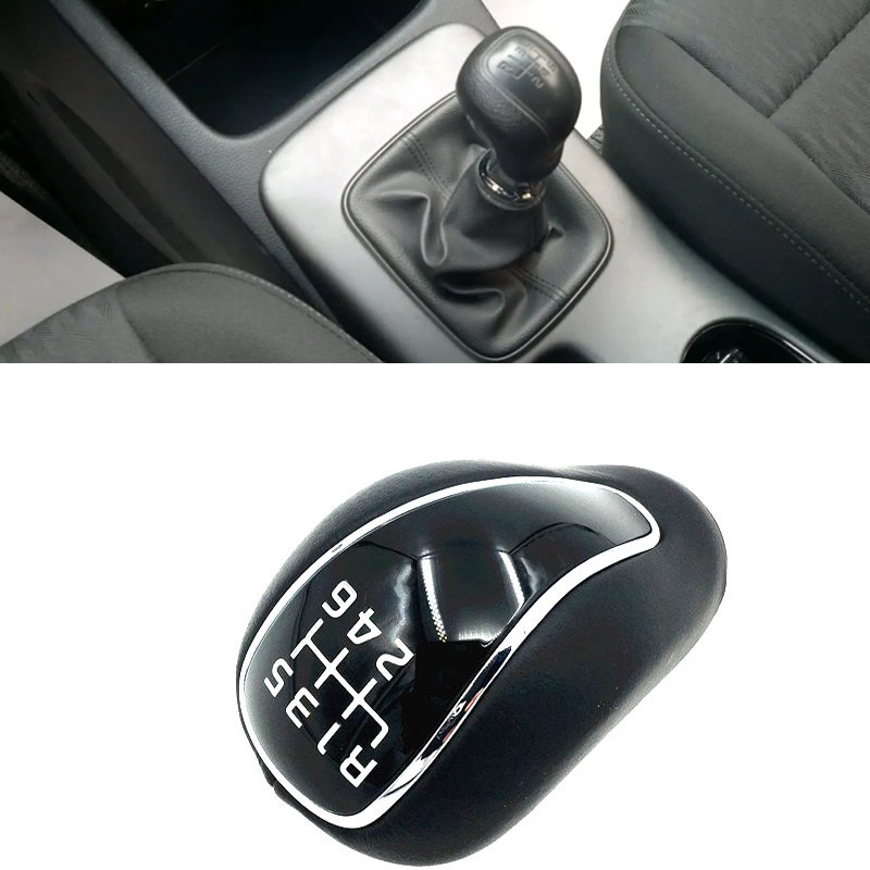 Original ยี่ห้อใหม่หนังสีดําคู่มือ Stick เกียร์ Shift Knob Lever Shifter 6-Speed สําหรับ Kia Forte C