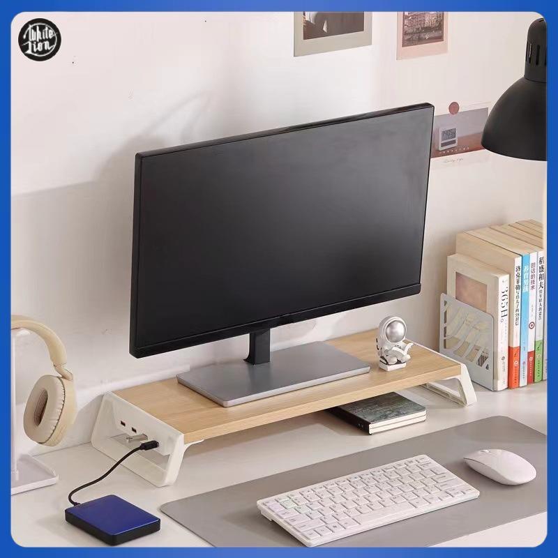 WL| จอคอมพิวเตอร์ขาตั้ง Riser พร้อม USB HUB แล็ปท็อป PC ผู้ถือหน้าจอวงเล็บเดสก์ท็อปคีย์บอร์ดเมาส์จัด