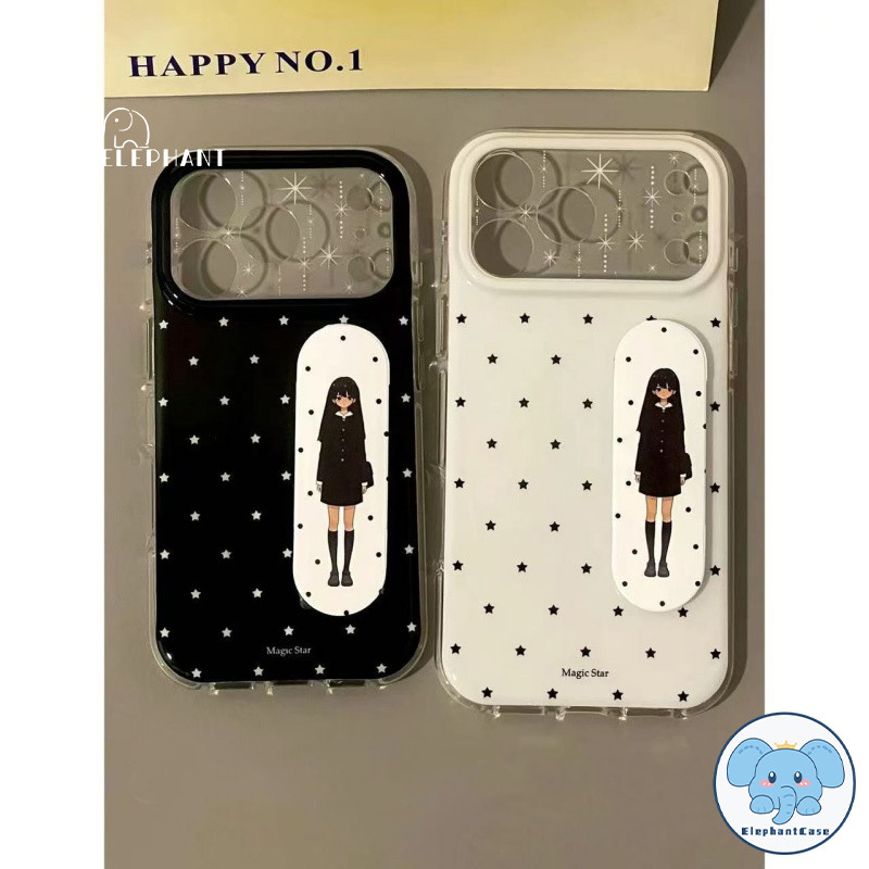 เคส เหมาะสำหรับSamsung A06 A35 A55 สำหรับSamsung A35-5G A55 เคสIMDใหม่ Magic Star สาวกะทิสีดำขาว