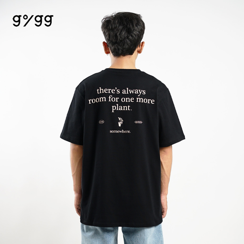 Gigg - Room - เสื้อยืดสีดําสําหรับผู้ชาย - Cotton Combed 24s - เสื้อยืดผู้ชายสีดํา