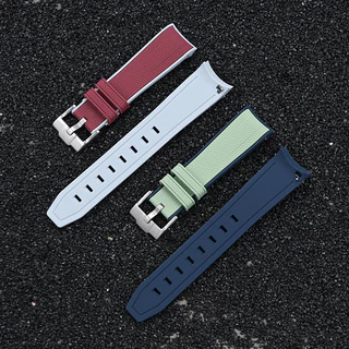 สายนาฬิกาปลายโค้ง 20 มม. สําหรับ Omega XS * นาฬิกา Joint MoonSwatch สายรัดข้อมือกีฬายางซิลิโคน Seamaster 300 สร้อยข้อมือ