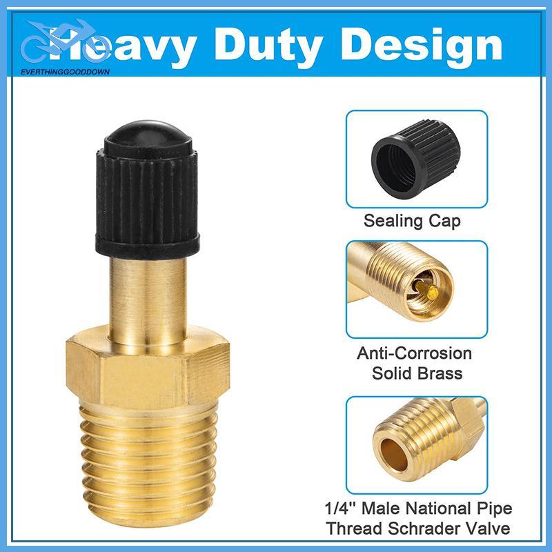 EVER 1/4 NPT 1/8 NPT ถังเครื่องอัดอากาศเติมวาล์ว Anti-Corrsion ทองเหลือง Schrader วาล์ว (M) อัตโนมัต