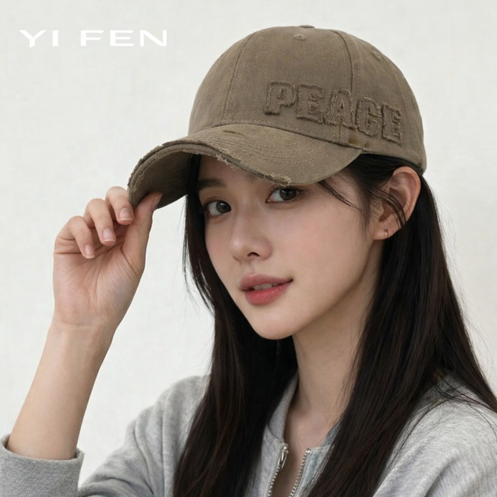 YIFEN หมวกเบสบอลทรงแข็งผู้หญิง (ขายดี)｜ปีกยาว กันแดด｜ทรงสวย ใส่แล้วหน้าเล็ก｜สไตล์เกาหลี