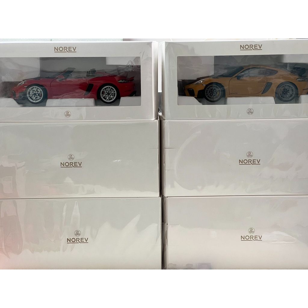 [Out] NOREV Norwell Porsche สินค้าใหม่ 1/18 Porsche Cayman GT4 RS Yellow Porsche Cayman GT4 RS White