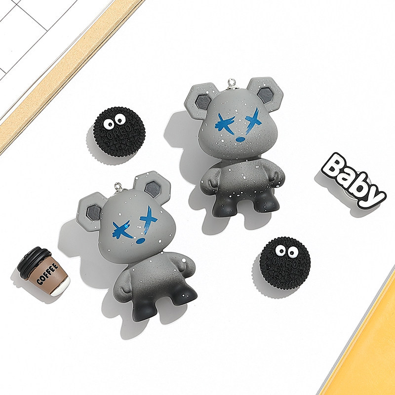 จิ๊บบิท crocs จิบบิท หมีทำเองสำหรับรองเท้า ตกแต่งด้วยรูหัวเข็มขัด