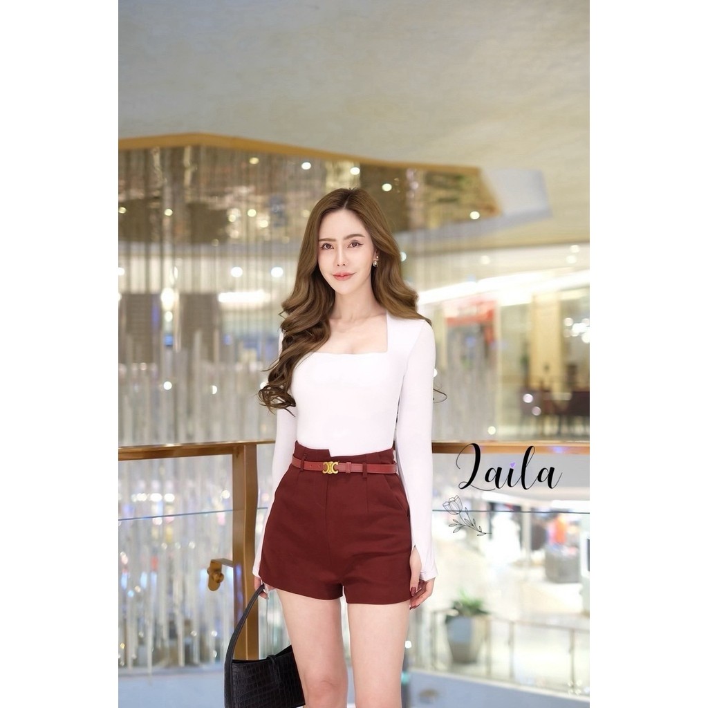 S-XL ชุดเซ็ท Everyday Looks บอดี้สูทแขนยาวสีดำ + รูปที่ 6