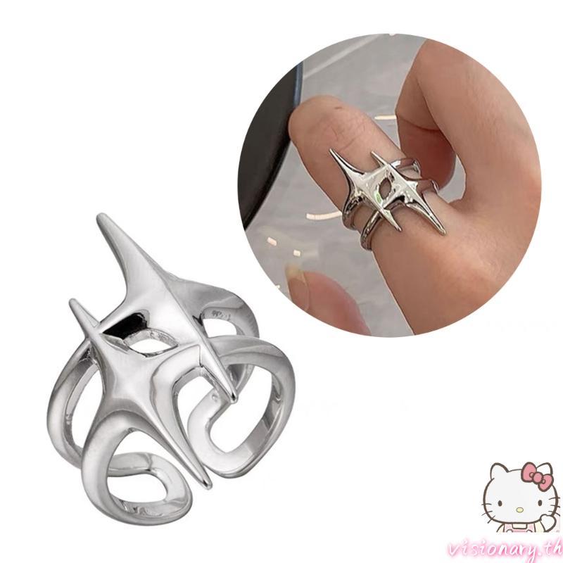 แหวนลายดาวสำหรับผู้หญิง และสร้อยคอ Awn Star Statement เครื่องประดับแฟชั่น