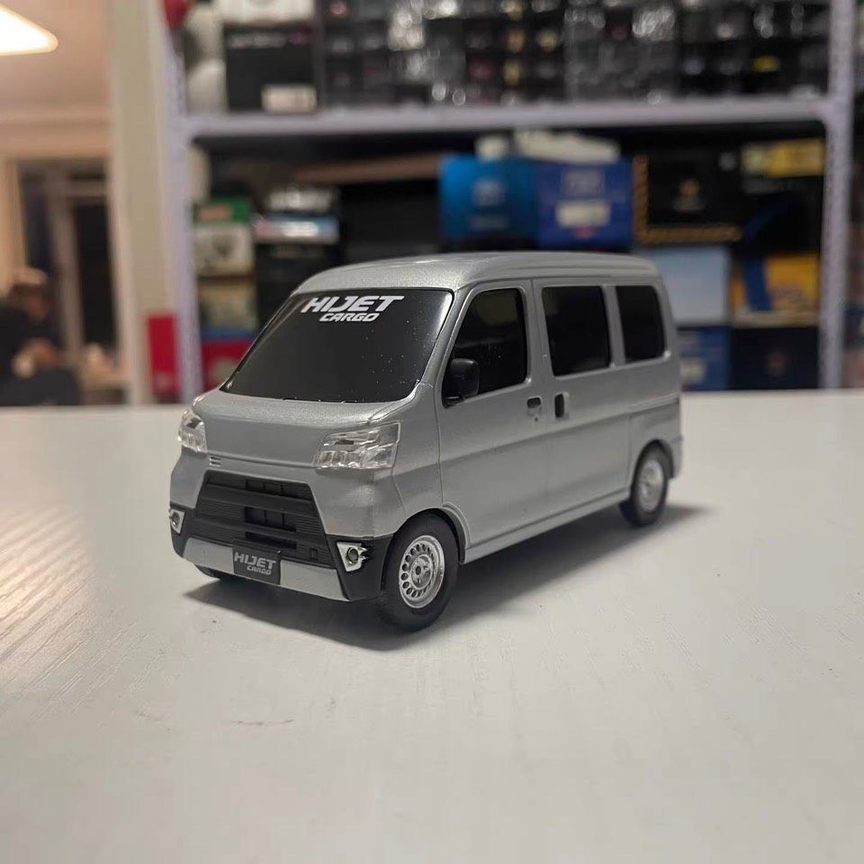 โรงงานเดิม DAIHATSU DAIHATSU HIJET CARGO K-CAR ดึงกลับ Van รุ่นรถพลาสติกสีเงินไม่ใช่โลหะผสม