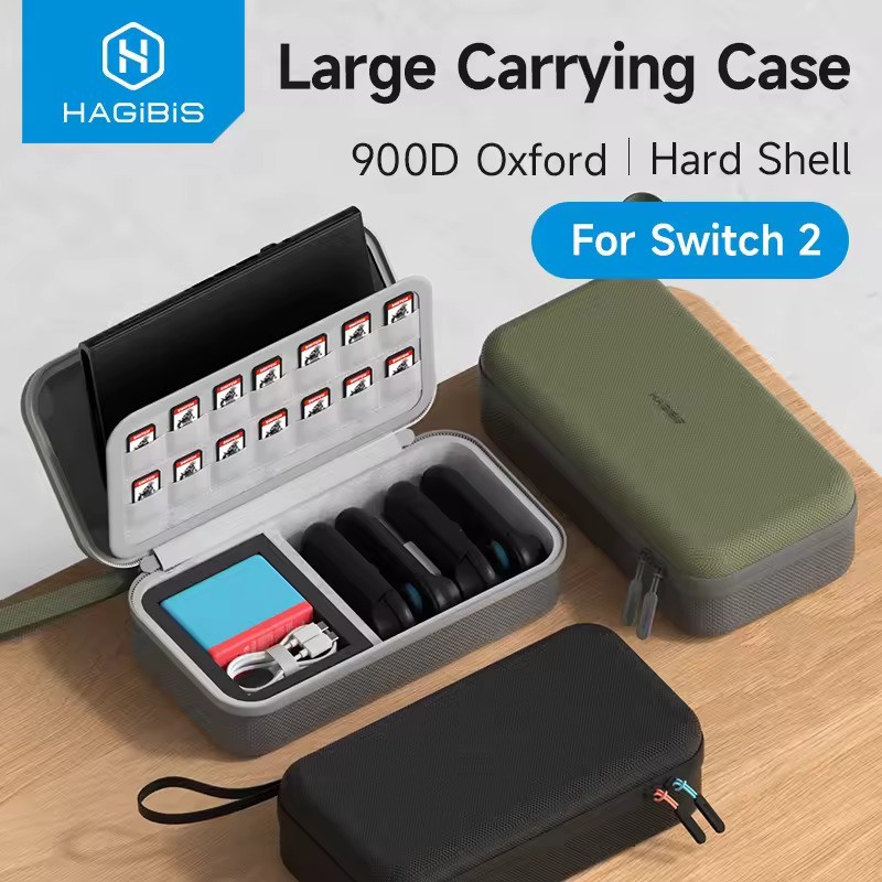 Hagibis BG30 แบบพกพาสําหรับ Switch 2 กระเป๋าเดินทางขนาดใหญ่กระเป๋าสําหรับ NS อุปกรณ์เสริม Charger/สา