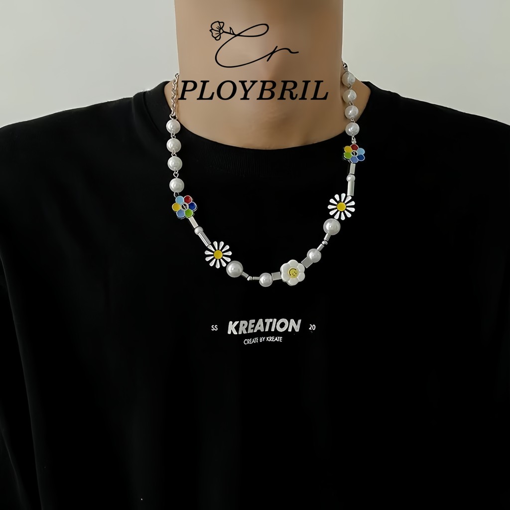 PLOYBRILสร้อยคอ-กำไลข้อมือ ดอกไม้ Unisex ชายหญิง [พร้อมส่ง🇹🇭] ดีเทลแฟชั่นสุดฮิต Premium necklace flower Unisex S024/X038