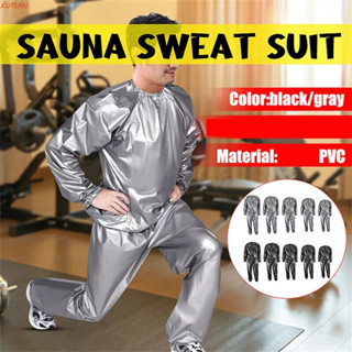 XUTIAN ชุดกีฬา PVC แขนยาวสำหรับผู้ชายและผู้หญิง ใช้ได้ทั้งซา…