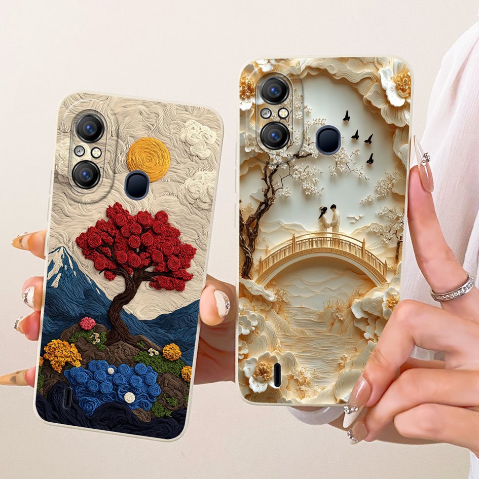 ปลอกกันกระแทกสําหรับ Itel A58 / A58 Lite / A49 A661L / A49 Play A631L เคสโทรศัพท์ Elegant Floral Sof