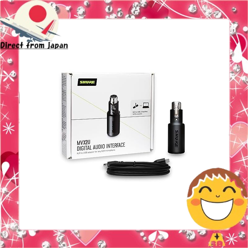 SHURE MVX2U Digital Audio Interface - XLR to USB Adapter with Headphone Output for Dynamic & Condens