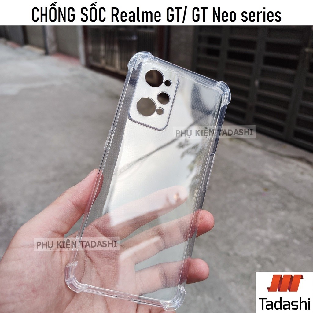 Realme GT Neo 2/ GT Neo 3/ Neo 3T/ Neo 2T/ Neo, GT/ GT2/ GT2 Pro เคสกันกระแทก, ยืดหยุ่นโปร่งใส, ขอบป