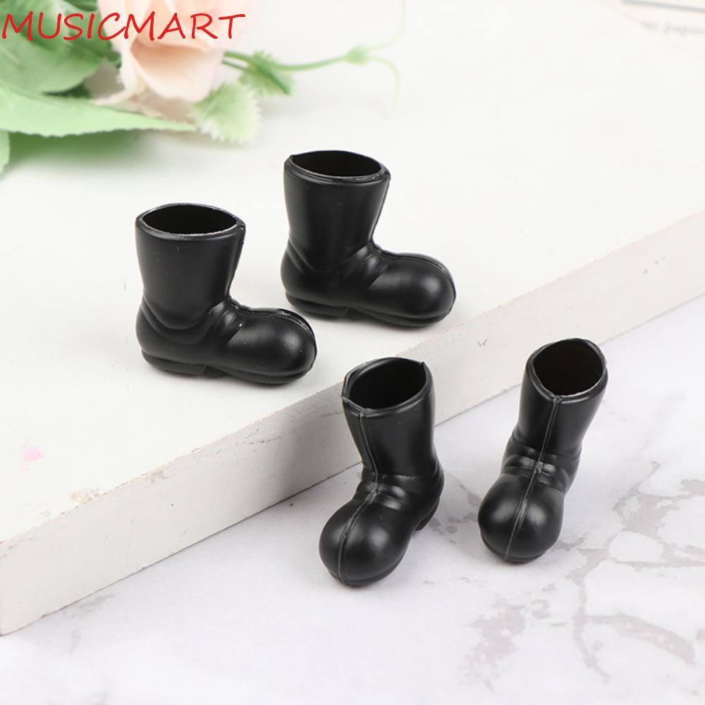MUSICMART Mini Santa Shoes, 1:12 Doll House Christmas Boots Santa Claus Shoes Model, Big Toe Plastic