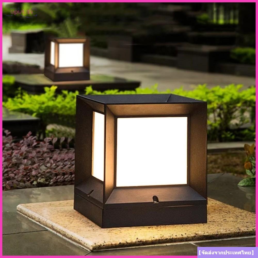 ไฟคอลัมน์กลางแจ้งดีไซน์โมเดิร์น E27 IP54 กันน้ำ สำหรับใช้ตกแต่งสวนและพื้นที่ภายนอก