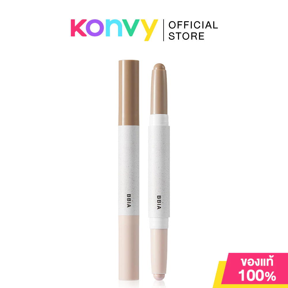 Bbia Last Contour Stick 2.4g #01 Warm Detail เปีย คอนทัวร์และไฮไลท์สติ๊ก 2in1.