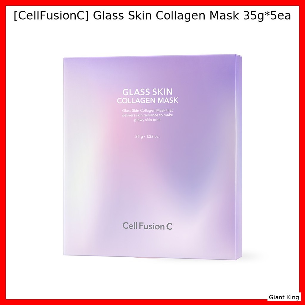 [CellFusionC] Glass Skin Collagen Mask 35g*5ea / Korean Glass Skin Mask / Radiant Glow / ของแท้ 100%