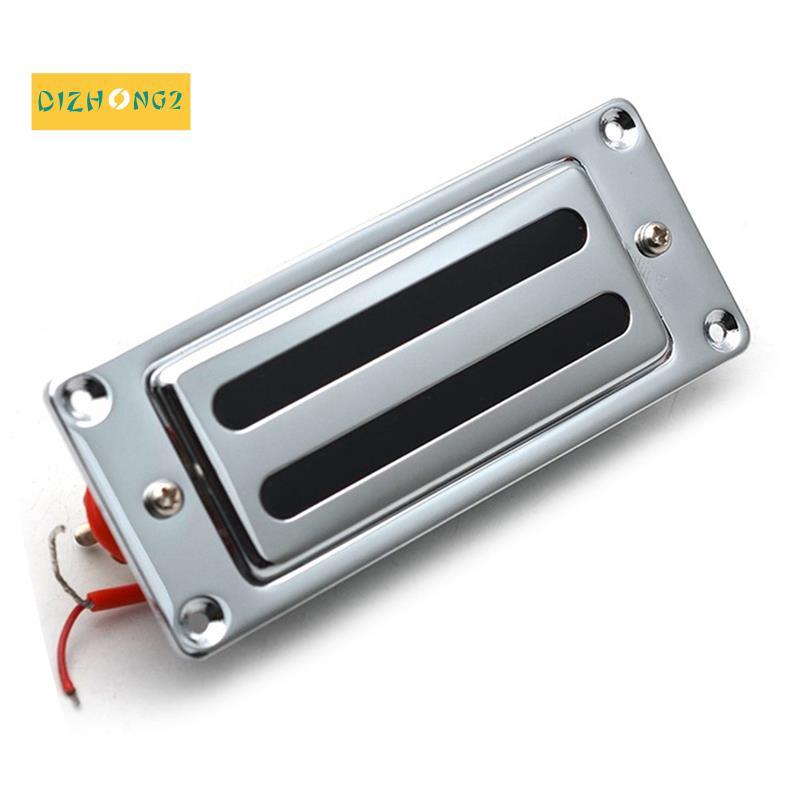 [dizhong2]2 Line 68X29MM กีตาร์ไฟฟ้าขนาดเล็ก Humbucker Pickup พร้อมกรอบโลหะสําหรับ LP กีตาร์ Chrome,