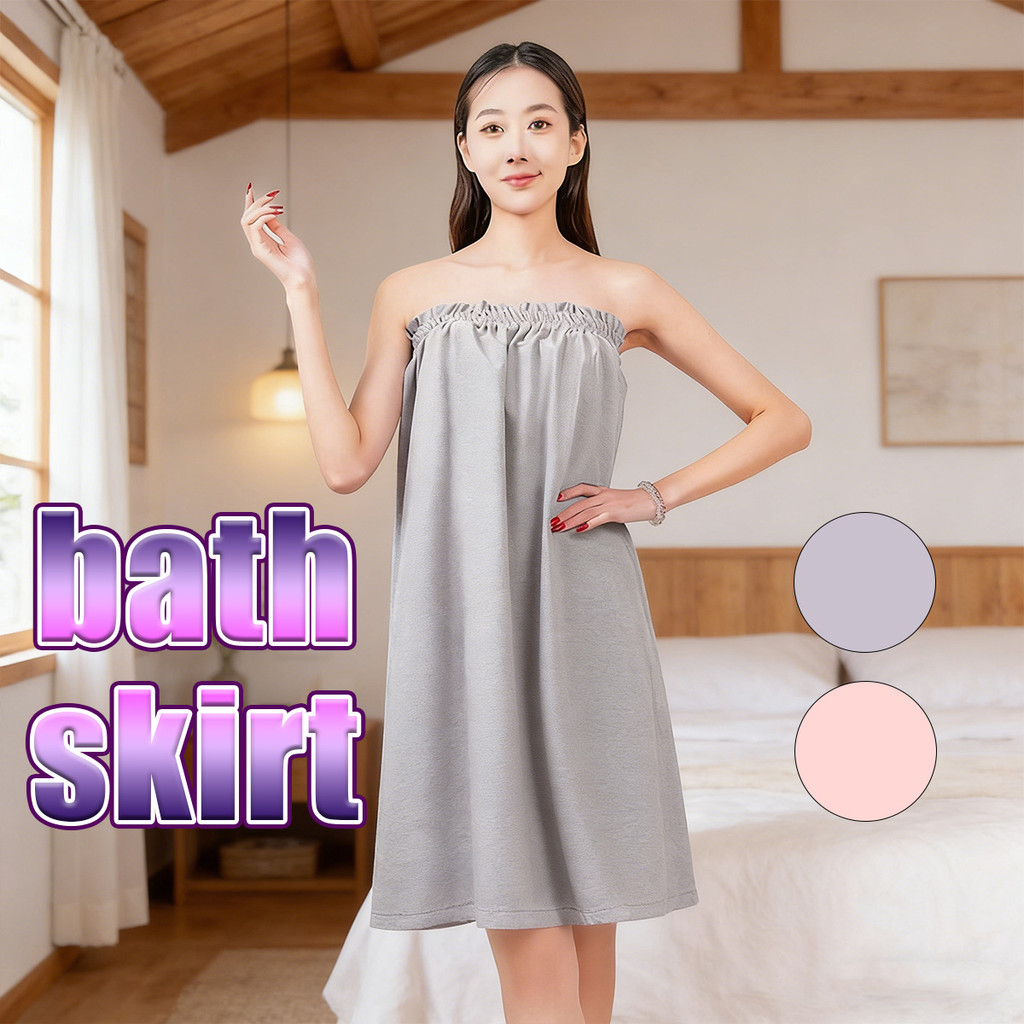 ขนาด 80*70CM เสื้อคลุมอาบน้ำ เดรสสาย ผ้าฝ้าย แบบนิ่ม รอบอก30ซม.ปรับได้45ซม.เหมาะกับร้านเสริมสวย ซาวน่า