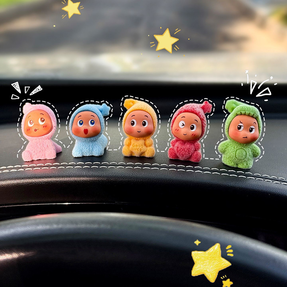 7ชิ้นน่ารักดาวคนรถเครื่องประดับตกแต่งคอมพิวเตอร์สก์ท็อปตกแต่งรถอุปกรณ์ตกแต่งภายใน