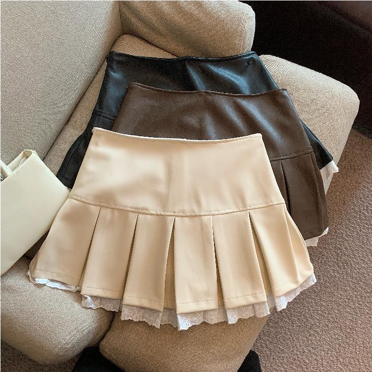 กระโปรงสั้นทรงเอไลน์สไตล์เกาหลี ตกแต่งด้วยลูกไม้และมีซับใน สินค้าพร้อมส่งจากประเทศไทย จัดส่งได้ ราคา ถูกที่สุด ดีลบีเคเค รูปภาพหลัก