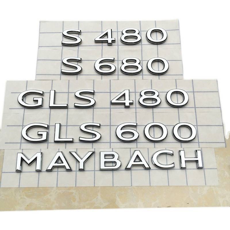 Maybach Tail Tag Bumper Stickers Gls480 S680 Gls600 S580 Maybach Rear-End Text Label Letter Car Labe