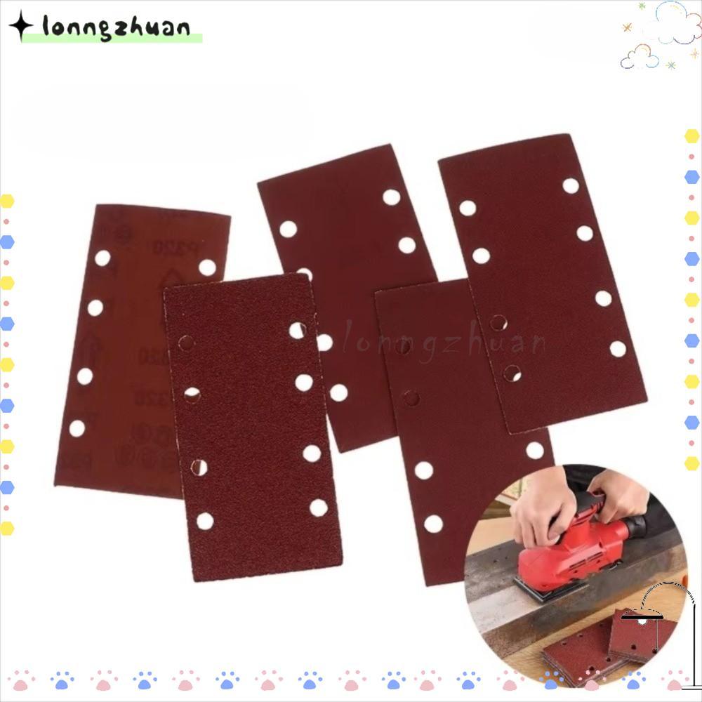 LONNGZHUAN 20 ชิ้น/เซ็ต Self-Adhesive กระดาษทราย, Premium Flocked รูปสี่เหลี่ยมผืนผ้าแผ่นกระดาษทราย,แบบพกพา 185X93 มม.สารพันกรวดแผ่นขัดไม้ภาษาโปลิชคํา – โปรปัง