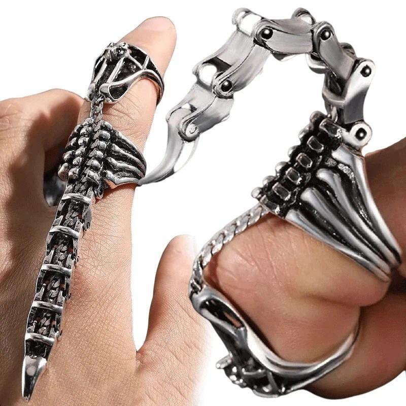 แหวนแมงป่องสไตล์punkและvintage gothic ออกแบบแบบknuckle duster เคลื่อนไหวสะดวก