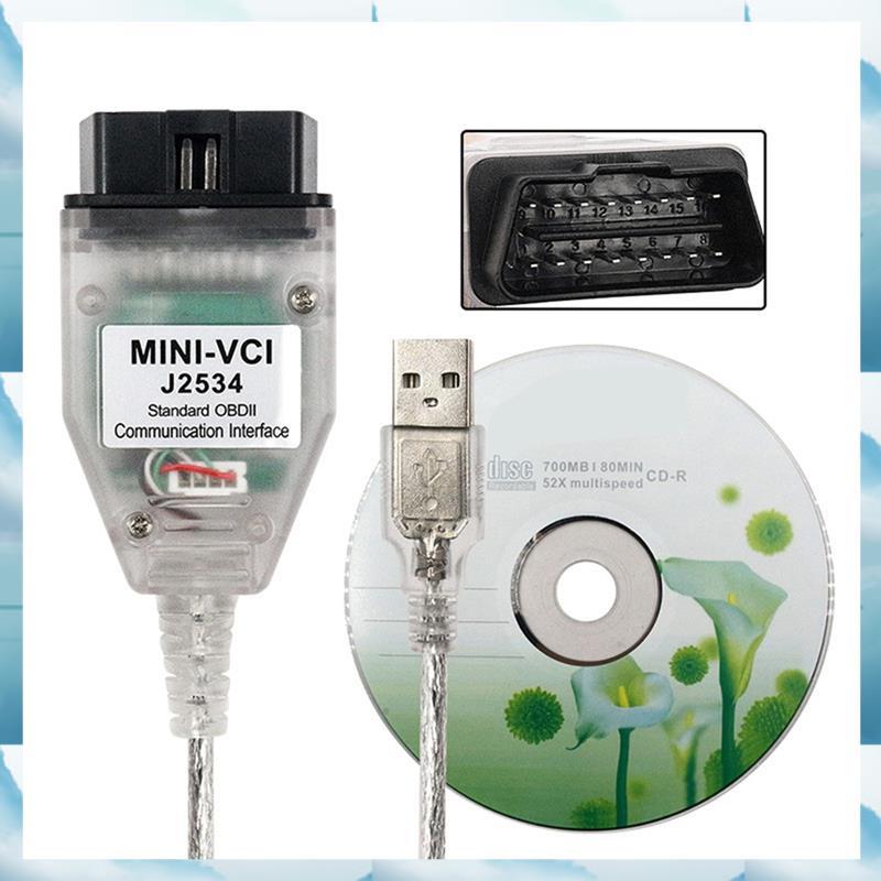 [WSB] MINI VCI สําหรับ TIS Techstream V18.00.00008 Mini Vci FT232RL ชิป J2534 OBD2 สายวินิจฉัยรถยนต์