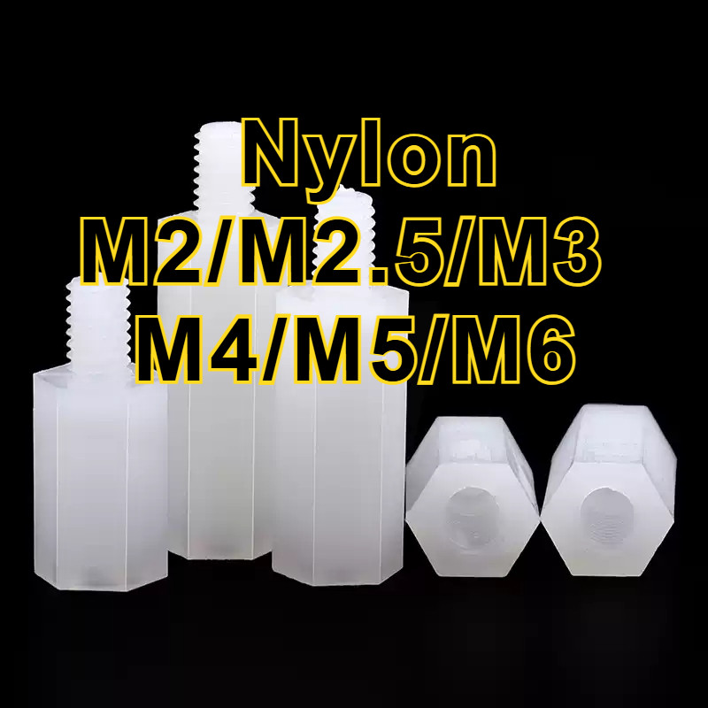 【สีขาว】Single pass ฐานไนลอนหกเหลี่ยม, คอลัมน์แยก,   สำหรับงาน PCB อิเล็กทรอนิกส์ 绝缘 ไม่เป็นสื่อ导电 ติ