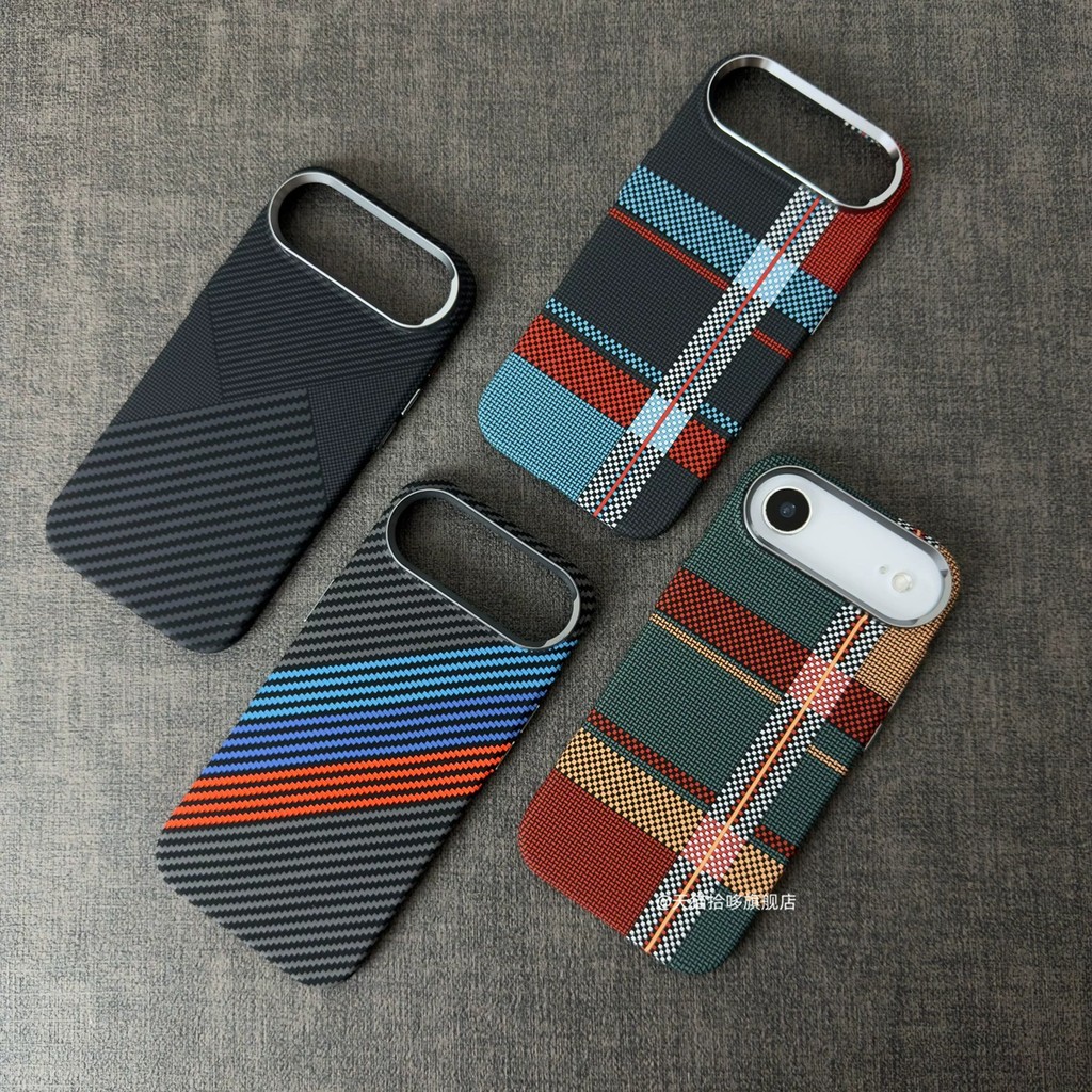 Micro relief grid Strip PC hard CaseสําหรับIphone air 17 16 15 14 13 pro max Case