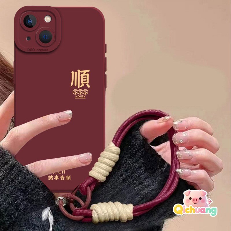 Lucky Fa Cai กรณี Lanyard สําหรับ Vivo Y21D Y29 Y29S Y29T Y19 Y19E Y19S Y300 Plus GT Y300i Y300T Y04