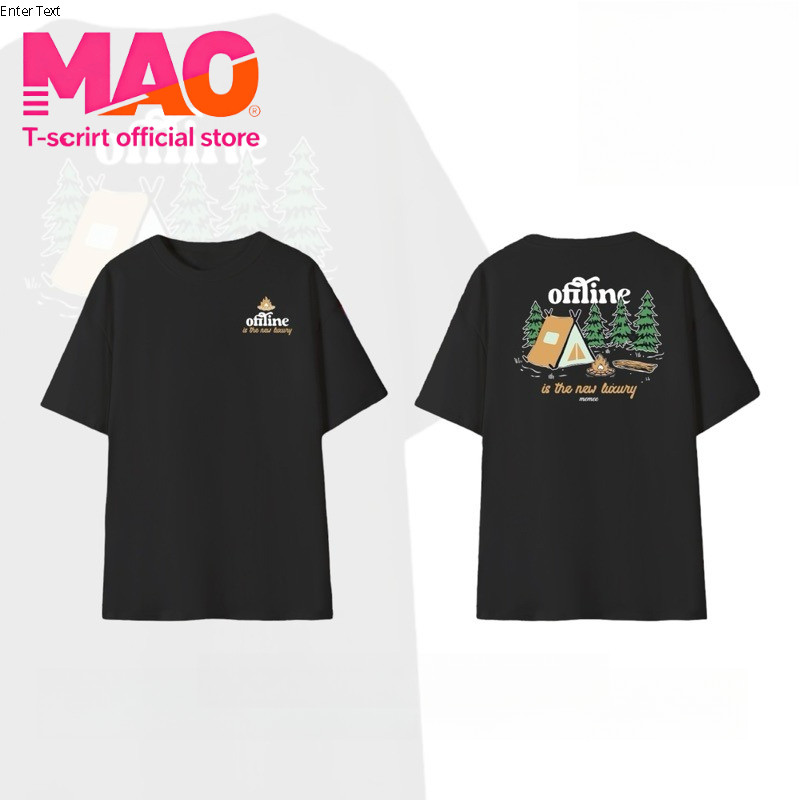 COD✅ (จัดส่งในกรุงเทพฯ) MAO Shop เสื้อทีค์สไตล์เกาหลี สีพิมพ์เรียบง่าย ฤดูร้อน สไตล์นิยม