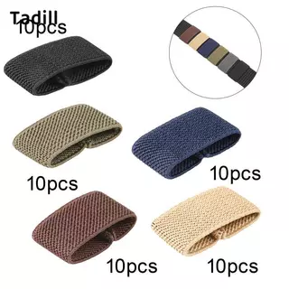 แพ็ค 10 ชิ้น ที่ใส่เข็มขัดยางยืด แหวนหัวเข็มขัด และห่วงสายรัด
