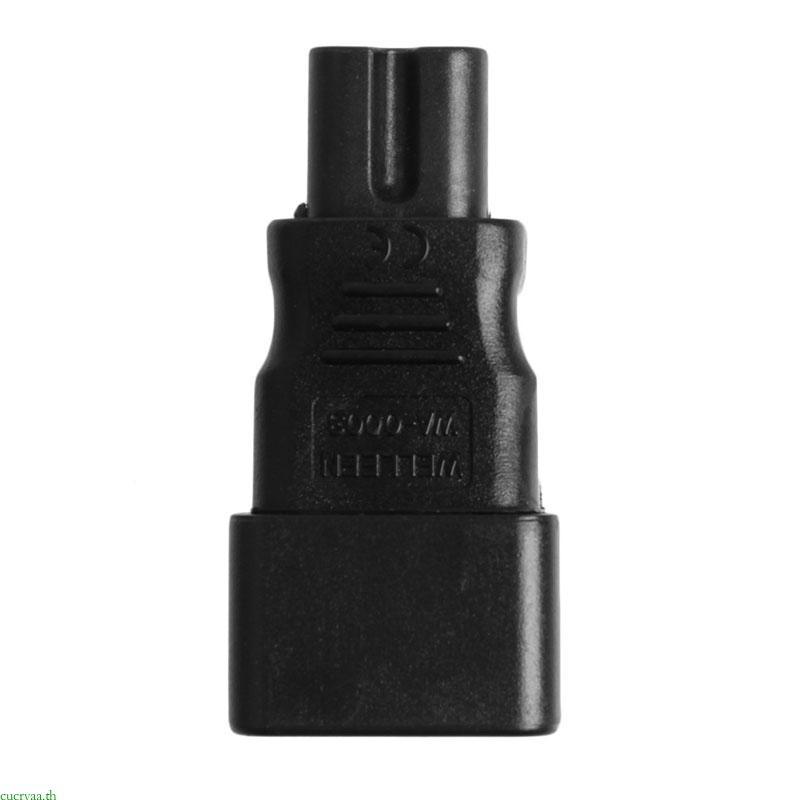 Cucryaa IEC320 C14 3Pin Female to C7 Male Power Adapter Rated 10A สีดํา